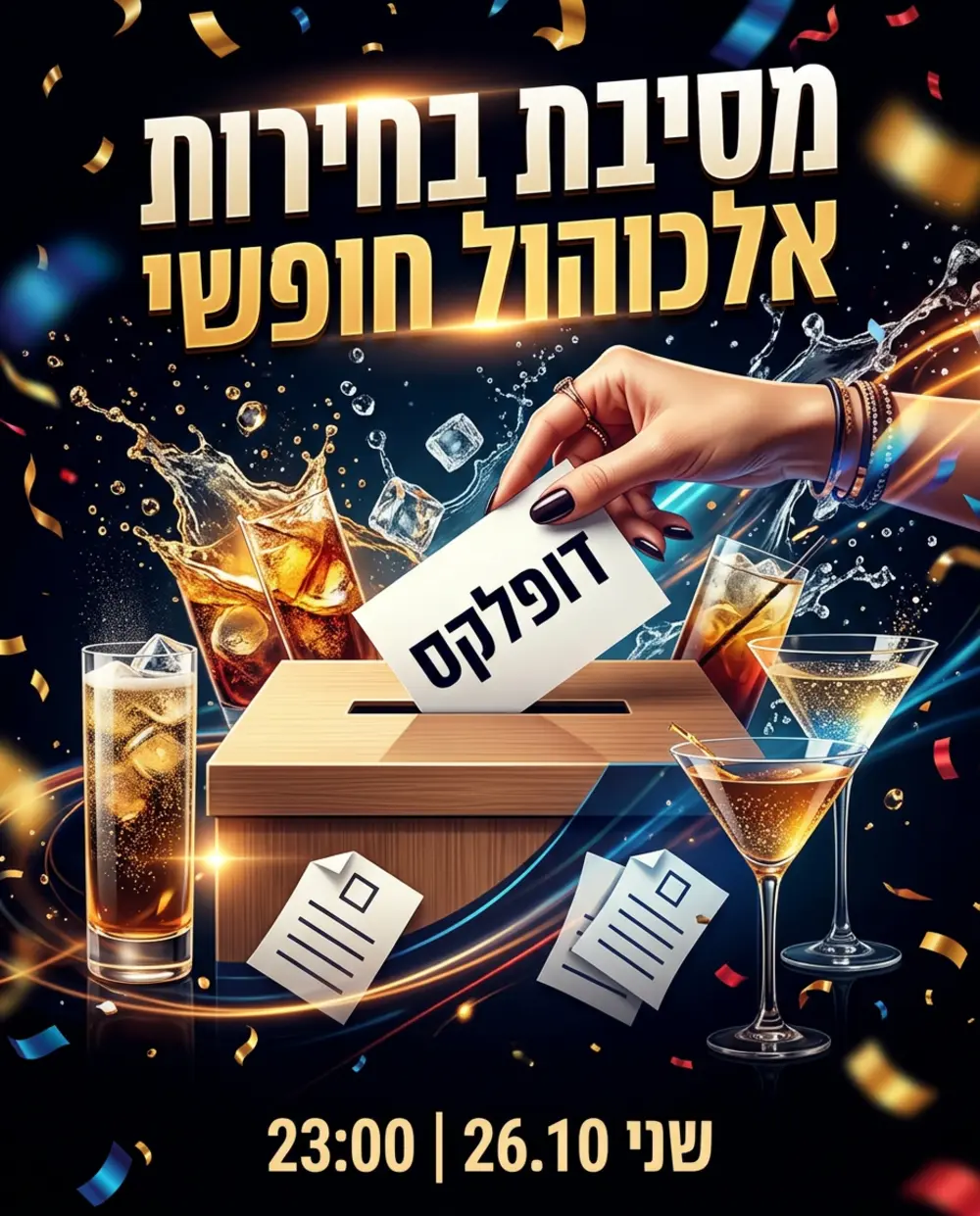 מסיבת בחירות אלכוהול חופשי